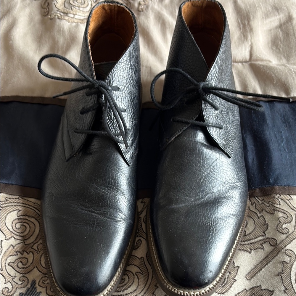 Black Leather Men's Shoes